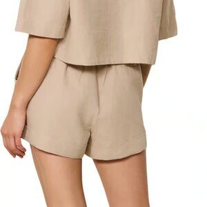 LUNE ACTIVE - CLOVER linen blend rolled up short - Pure Cashmere - BRAND NEW